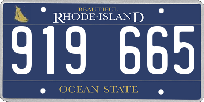 RI license plate 919665