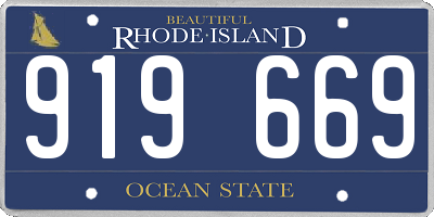 RI license plate 919669