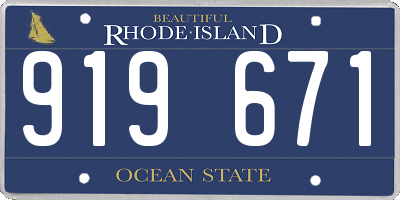 RI license plate 919671