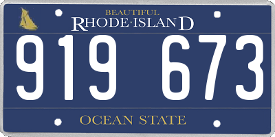 RI license plate 919673