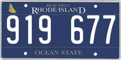 RI license plate 919677