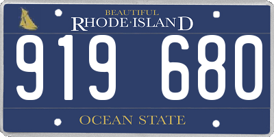 RI license plate 919680