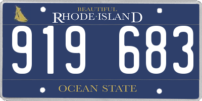 RI license plate 919683