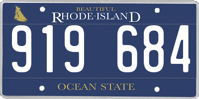 RI license plate 919684