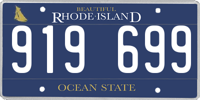 RI license plate 919699