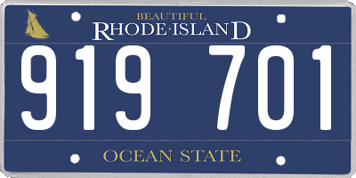 RI license plate 919701