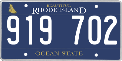 RI license plate 919702
