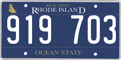 RI license plate 919703