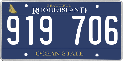 RI license plate 919706