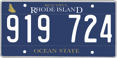 RI license plate 919724
