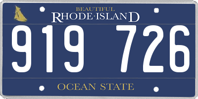 RI license plate 919726