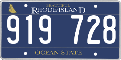 RI license plate 919728