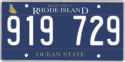 RI license plate 919729