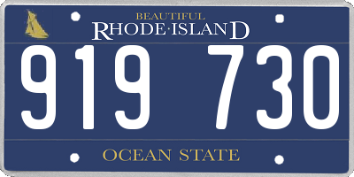 RI license plate 919730
