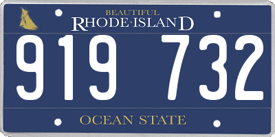 RI license plate 919732