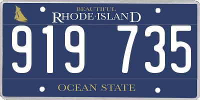 RI license plate 919735