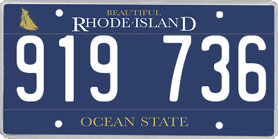 RI license plate 919736