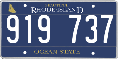 RI license plate 919737