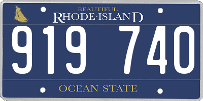 RI license plate 919740