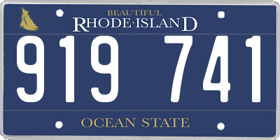 RI license plate 919741