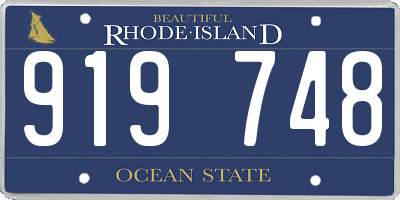 RI license plate 919748