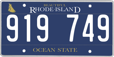 RI license plate 919749