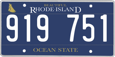 RI license plate 919751