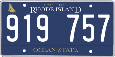 RI license plate 919757