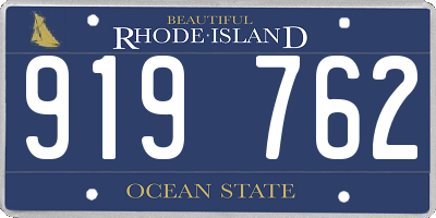 RI license plate 919762