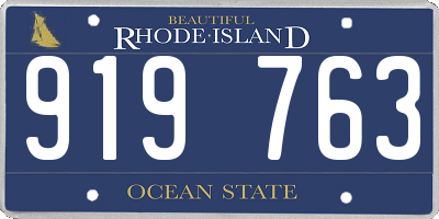 RI license plate 919763