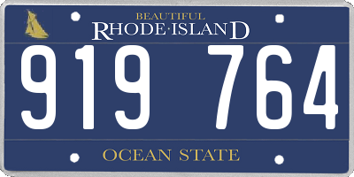 RI license plate 919764