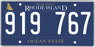 RI license plate 919767