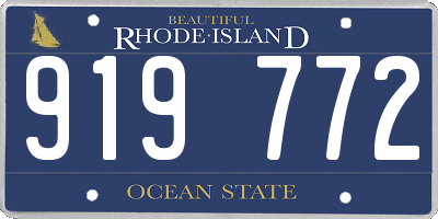 RI license plate 919772