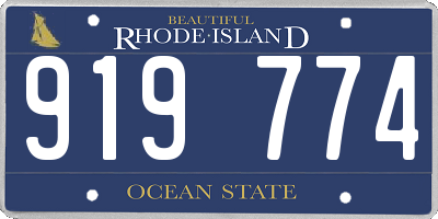 RI license plate 919774
