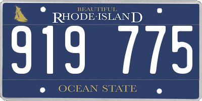 RI license plate 919775