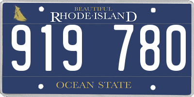 RI license plate 919780