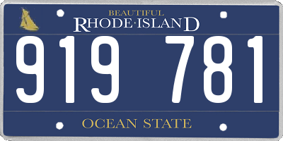 RI license plate 919781