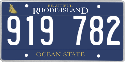 RI license plate 919782