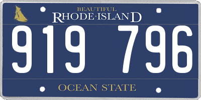 RI license plate 919796