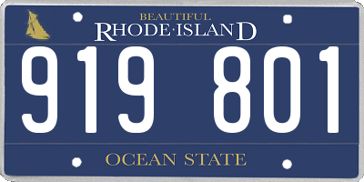 RI license plate 919801
