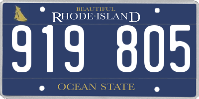 RI license plate 919805