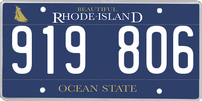 RI license plate 919806