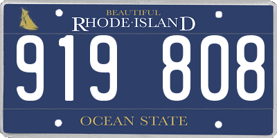 RI license plate 919808