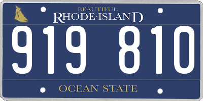 RI license plate 919810