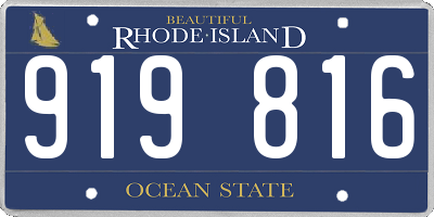 RI license plate 919816