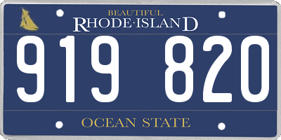 RI license plate 919820