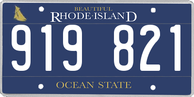 RI license plate 919821