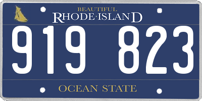RI license plate 919823