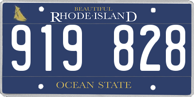 RI license plate 919828