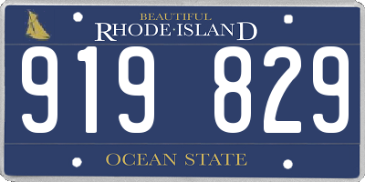 RI license plate 919829